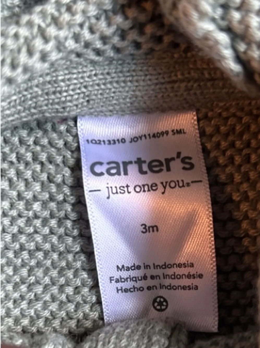 NWT Carter’s Knit Baby Hoodie & Pants Set in Sage Green (0 - 3 month)